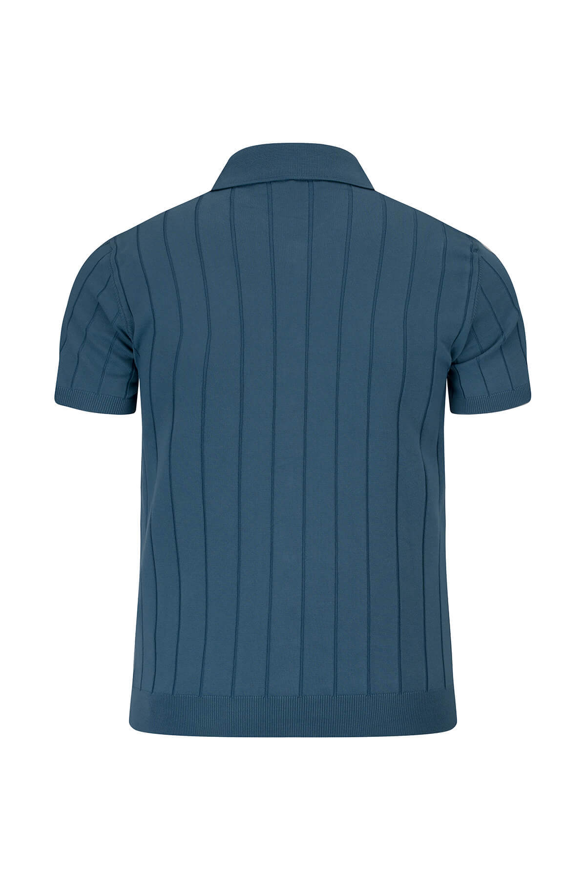Lacivert Regular Fit Polo Yaka Düğmeli Tişört - 4