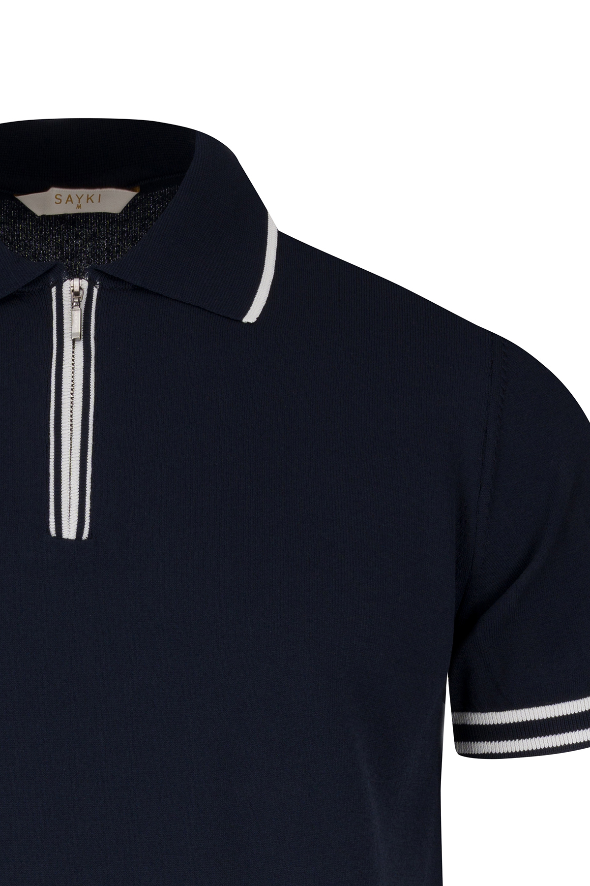 Lacivert Regular Fit Polo Yaka Rayon Tişört - 2