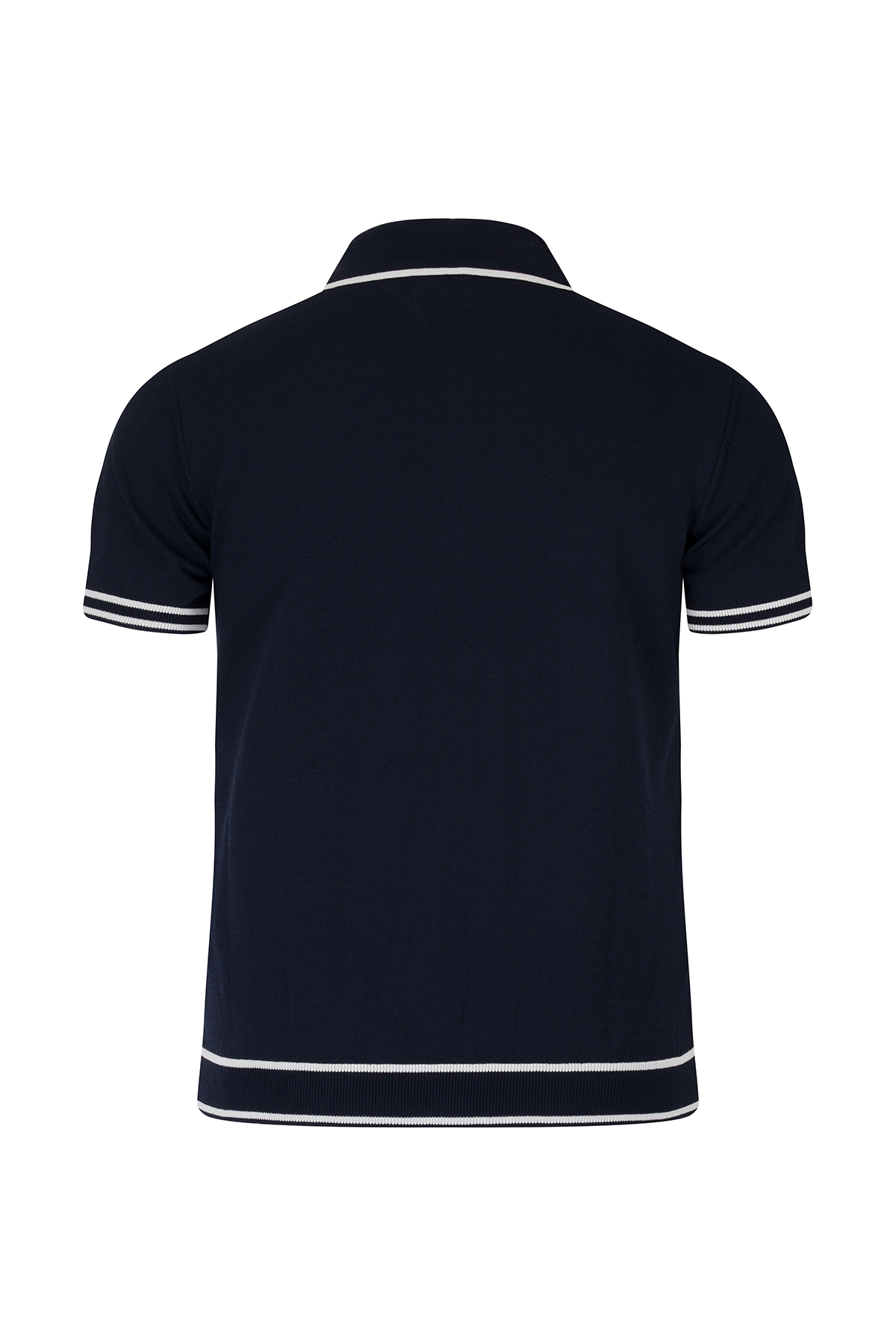 Lacivert Regular Fit Polo Yaka Rayon Tişört - 3