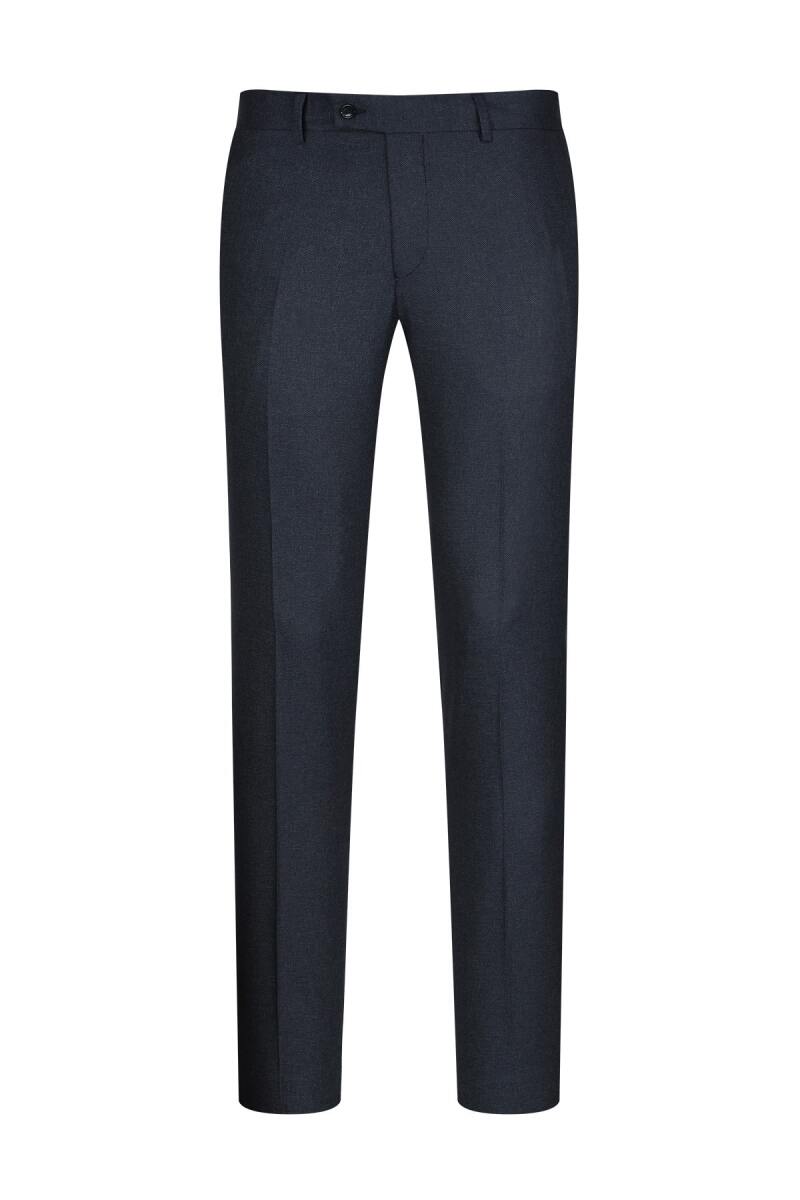 Lacivert Regular Fit Yandan Cepli Kumaş Pantolon - Saykı