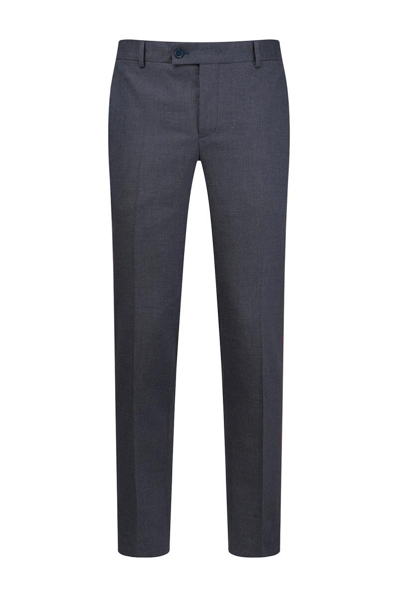 Lacivert Regular Fit Yandan Cepli Kumaş Pantolon