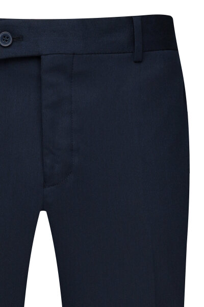 Lacivert Regular Fit Yandan Cepli Kumaş Pantolon - 2