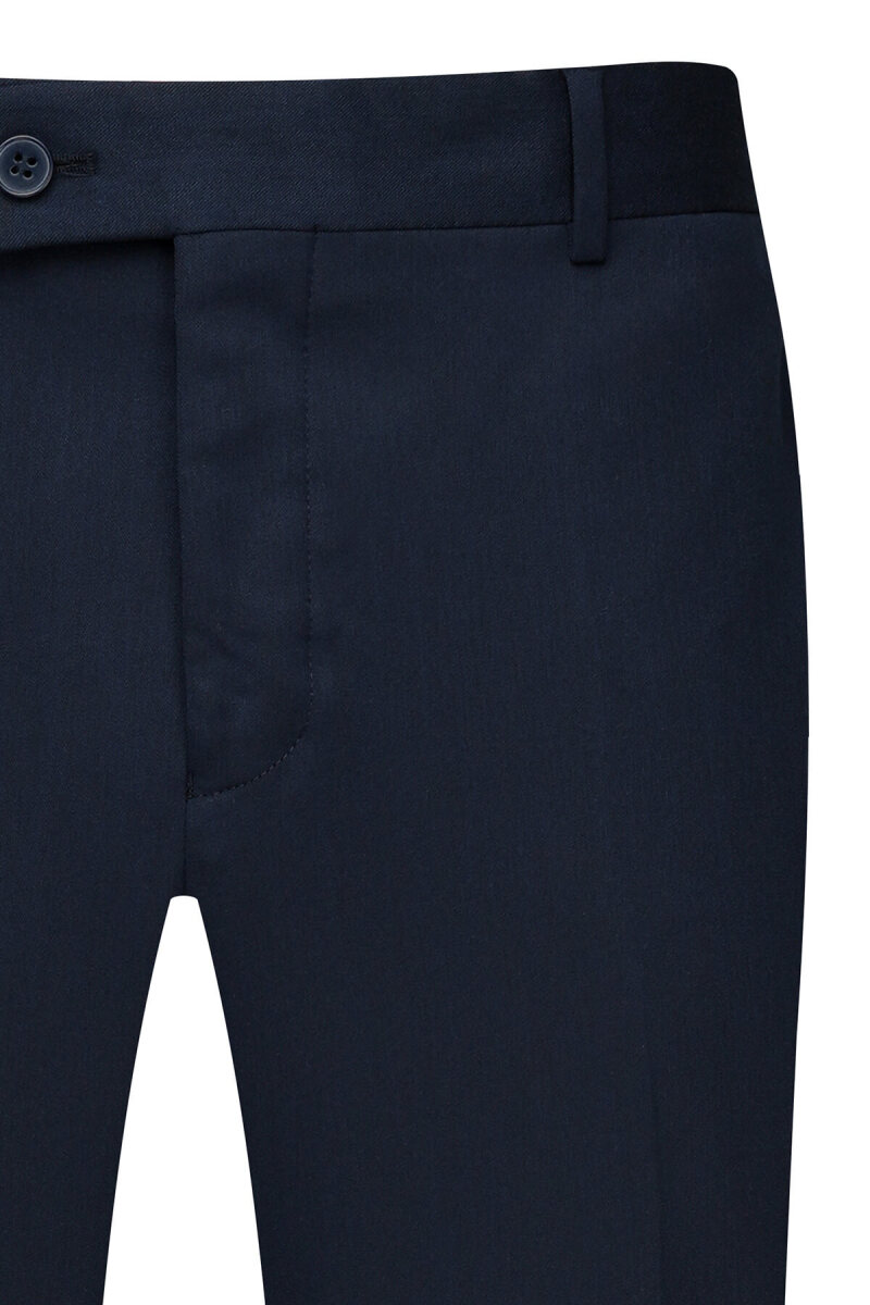 Lacivert Regular Fit Yandan Cepli Kumaş Pantolon - Hatemoğlu (1)