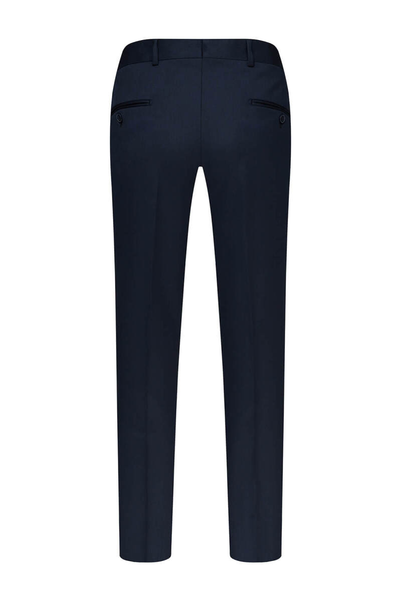 Lacivert Regular Fit Yandan Cepli Kumaş Pantolon - Hatemoğlu (1)
