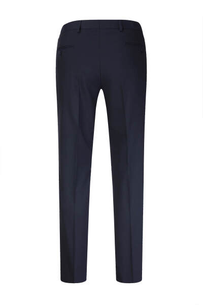Lacivert Regular Fit Yandan Cepli Kumaş Pantolon - 3
