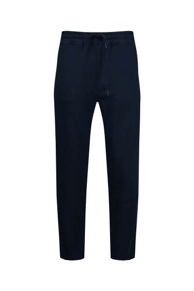 Lacivert Regular Fit Yandan Cepli Pamuklu Eşofman Altı - 1