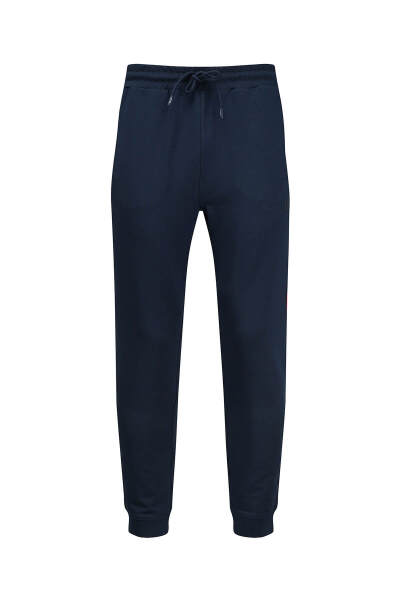 Lacivert Regular Fit Yandan Cepli Pamuklu Eşofman Altı - 1