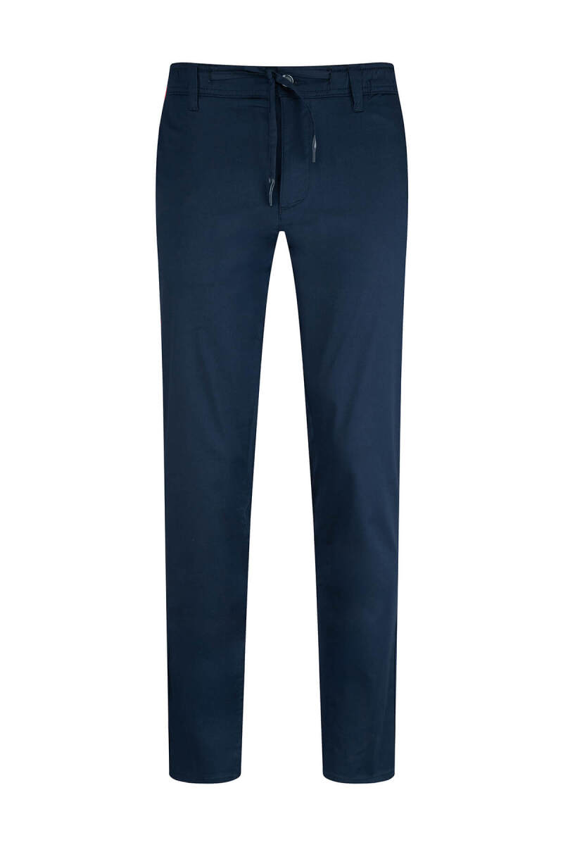 Lacivert Regular Fit Yandan Cepli Pamuklu Jogger Pantolon - Saykı