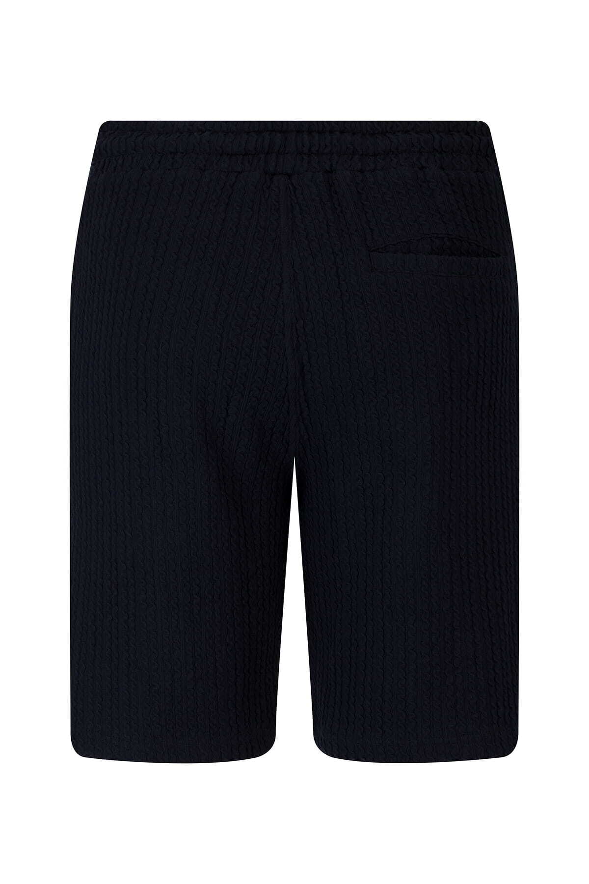 Lacivert Regular Fit Yandan Cepli Şort - 6