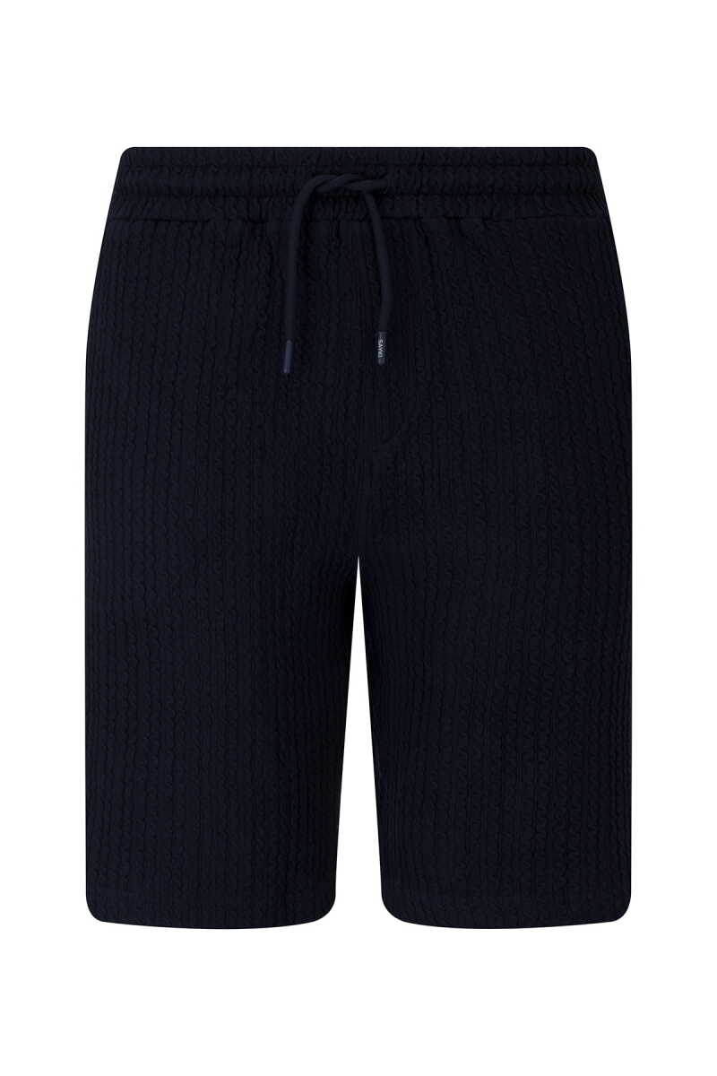 Lacivert Regular Fit Yandan Cepli Şort