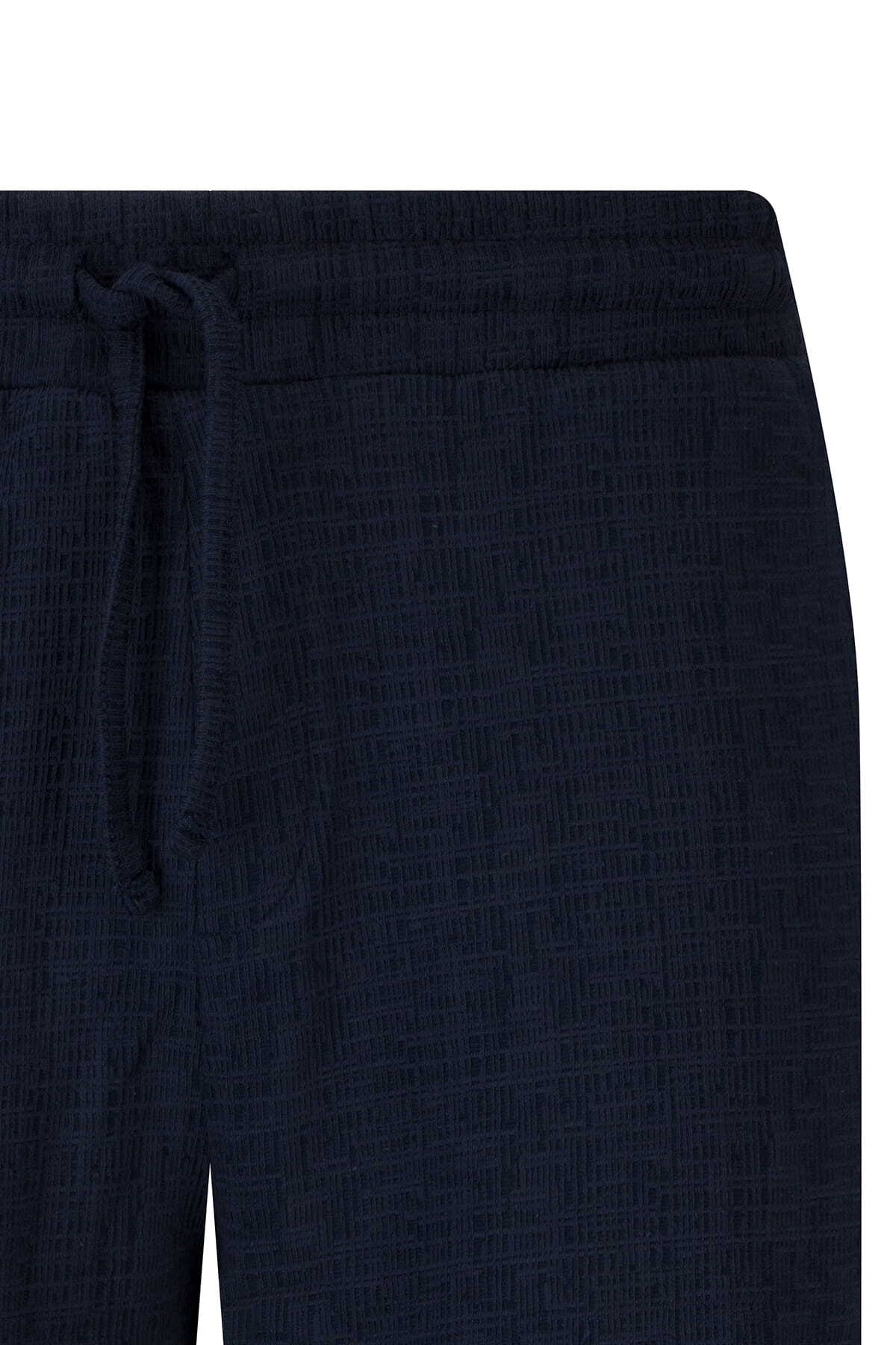 Lacivert Regular Fit Yandan Cepli Şort - 5