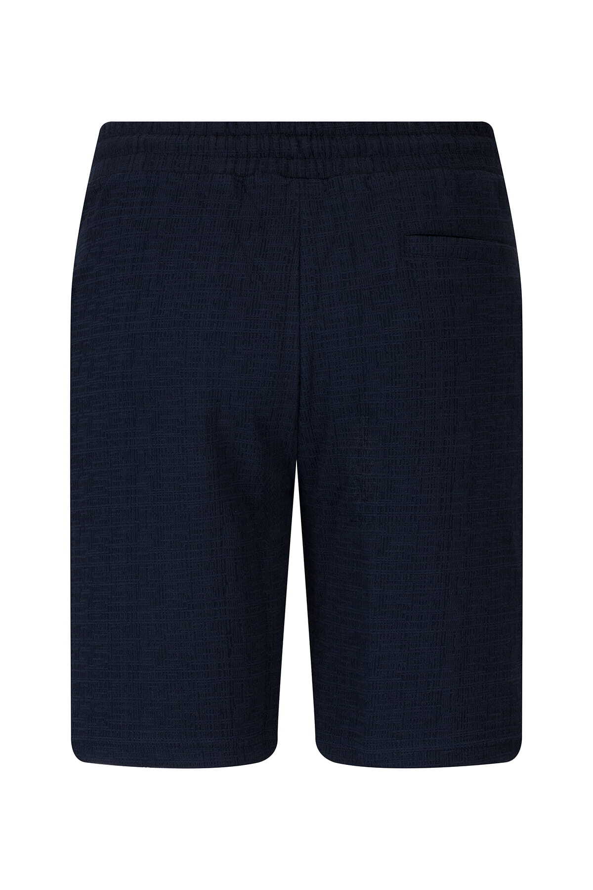 Lacivert Regular Fit Yandan Cepli Şort - 6
