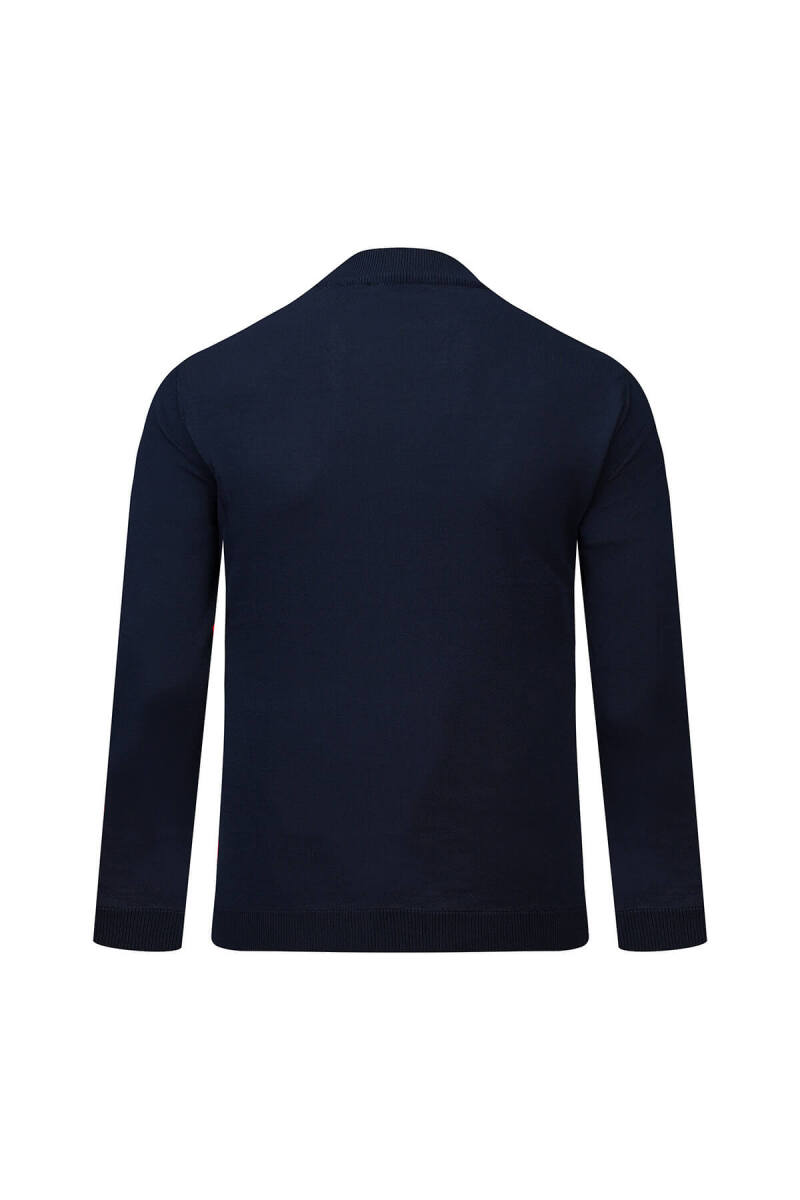 Lacivert Regular Fit Yarım Balıkçı Yaka Rayon Kazak - Saykı (1)