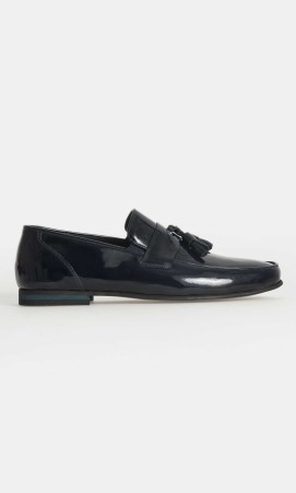 Lacivert Klasik Püsküllü Loafer Ayakkabı - Thumbnail