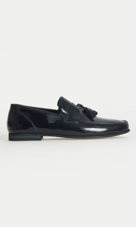 Lacivert Klasik Püsküllü Loafer Ayakkabı