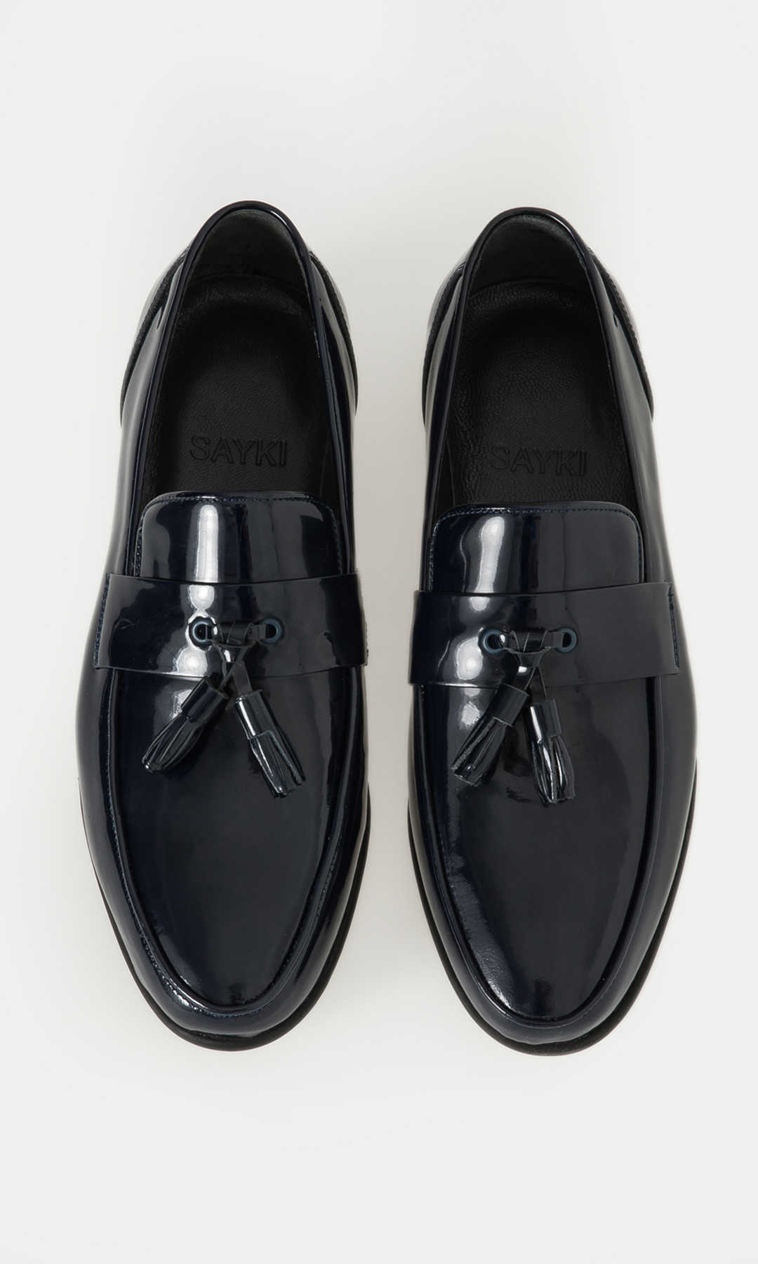 Lacivert Klasik Püsküllü Loafer Ayakkabı - 6