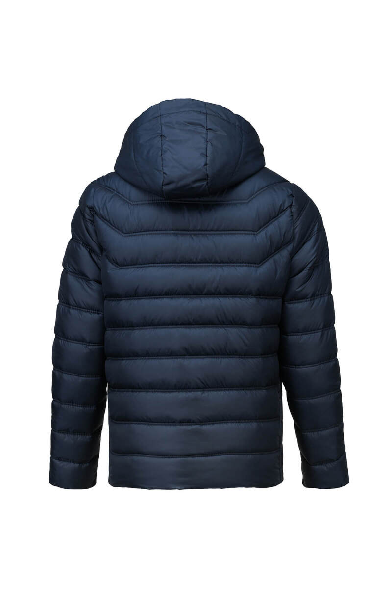 Lacivert Slim Fit Hakim Yaka Kapüşonlu Şişme Mont - HTML (1)