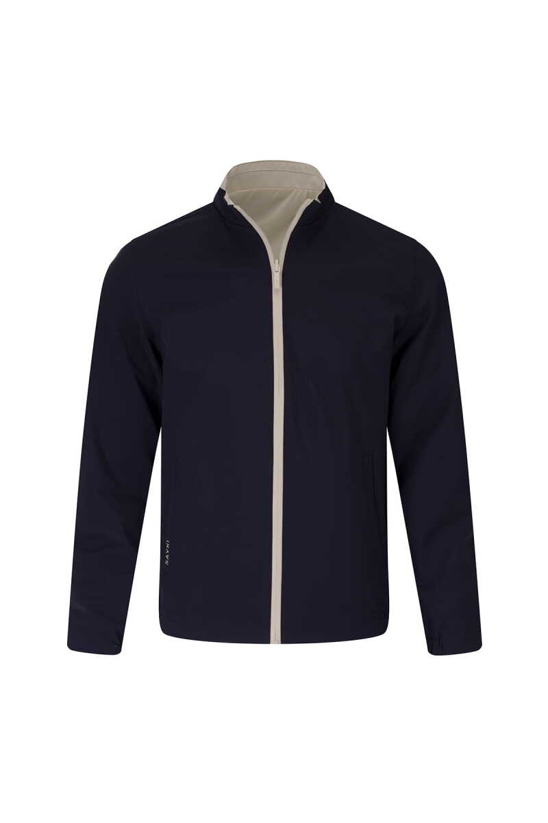 Lacivert Slim Fit Hakim Yaka Mevsimlik Mont