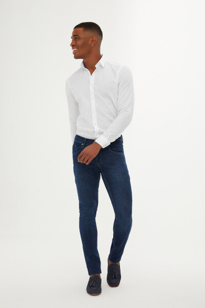Lacivert Slim Fit Jean Pantolon - 2