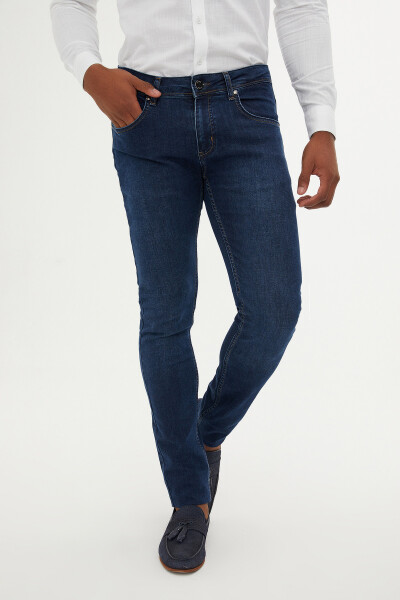 Lacivert Slim Fit Jean Pantolon - 1