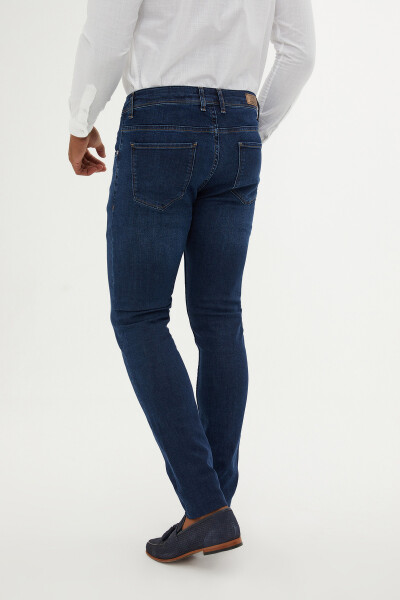 Lacivert Slim Fit Jean Pantolon - 3