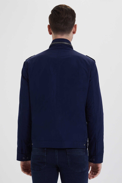 Lacivert Slim Fit Mevsimlik Mont - 4