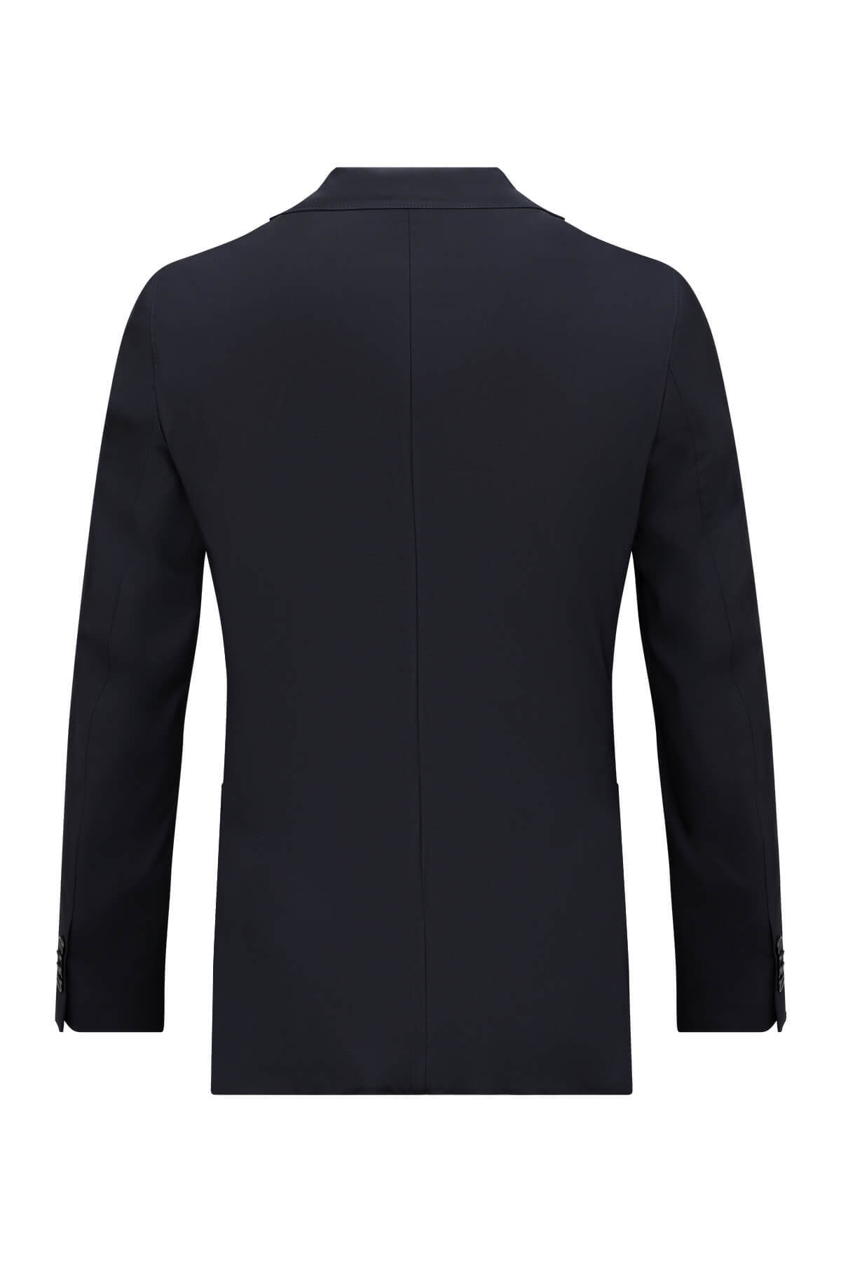 Lacivert Slim Fit Mono Yaka Casual Takım Elbise - 8