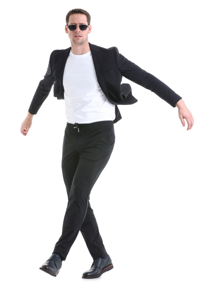 Lacivert Slim Fit Mono Yaka Klasik Takım Elbise - 5