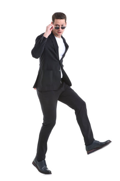 Lacivert Slim Fit Mono Yaka Klasik Takım Elbise - 7