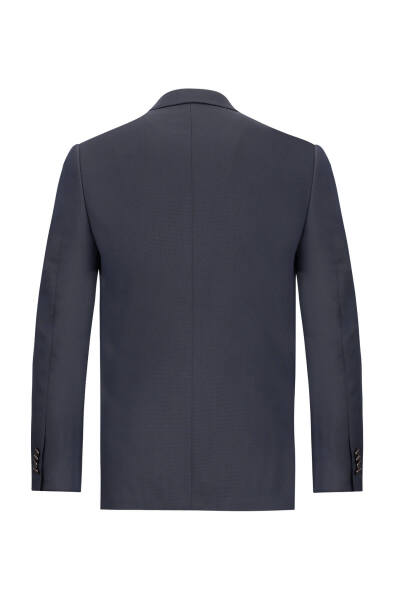 Lacivert Slim Fit Mono Yaka Klasik Takım Elbise - 3