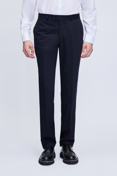 Lacivert Slim Fit Mono Yaka Klasik Takım Elbise - 4