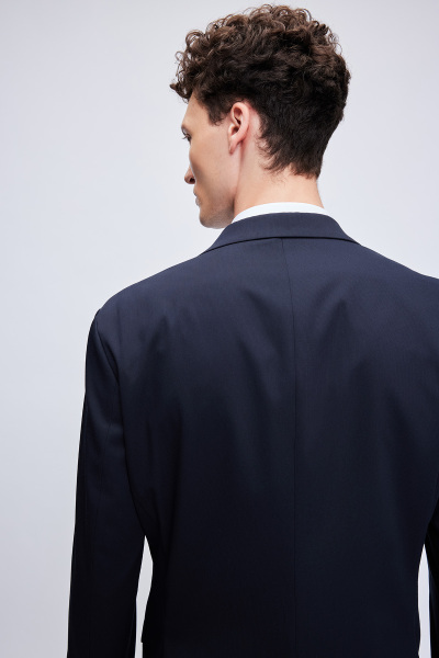 Lacivert Slim Fit Mono Yaka Klasik Takım Elbise - 7