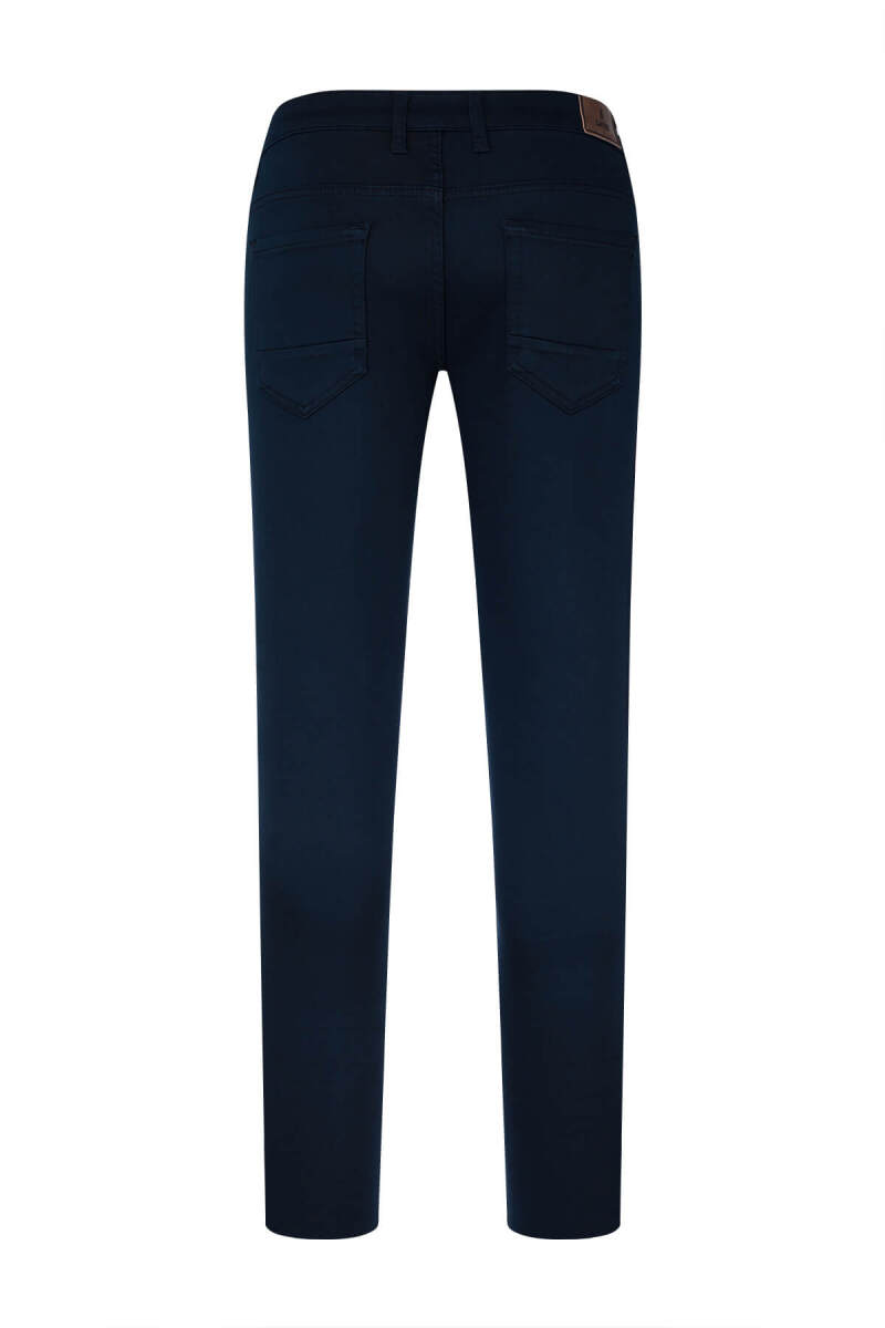 Lacivert Slim Fit Pamuklu 5 Cep Kanvas Pantolon - Saykı (1)
