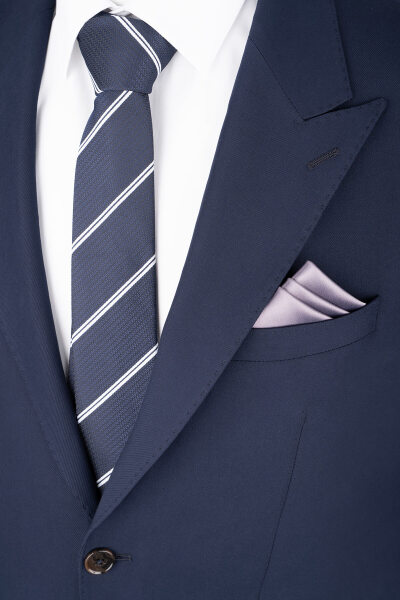 Lacivert Slim Fit Sivri Yaka Klasik Takım Elbise - 2