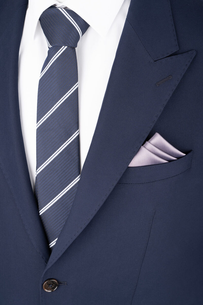 Lacivert Slim Fit Sivri Yaka Klasik Takım Elbise - Saykı (1)