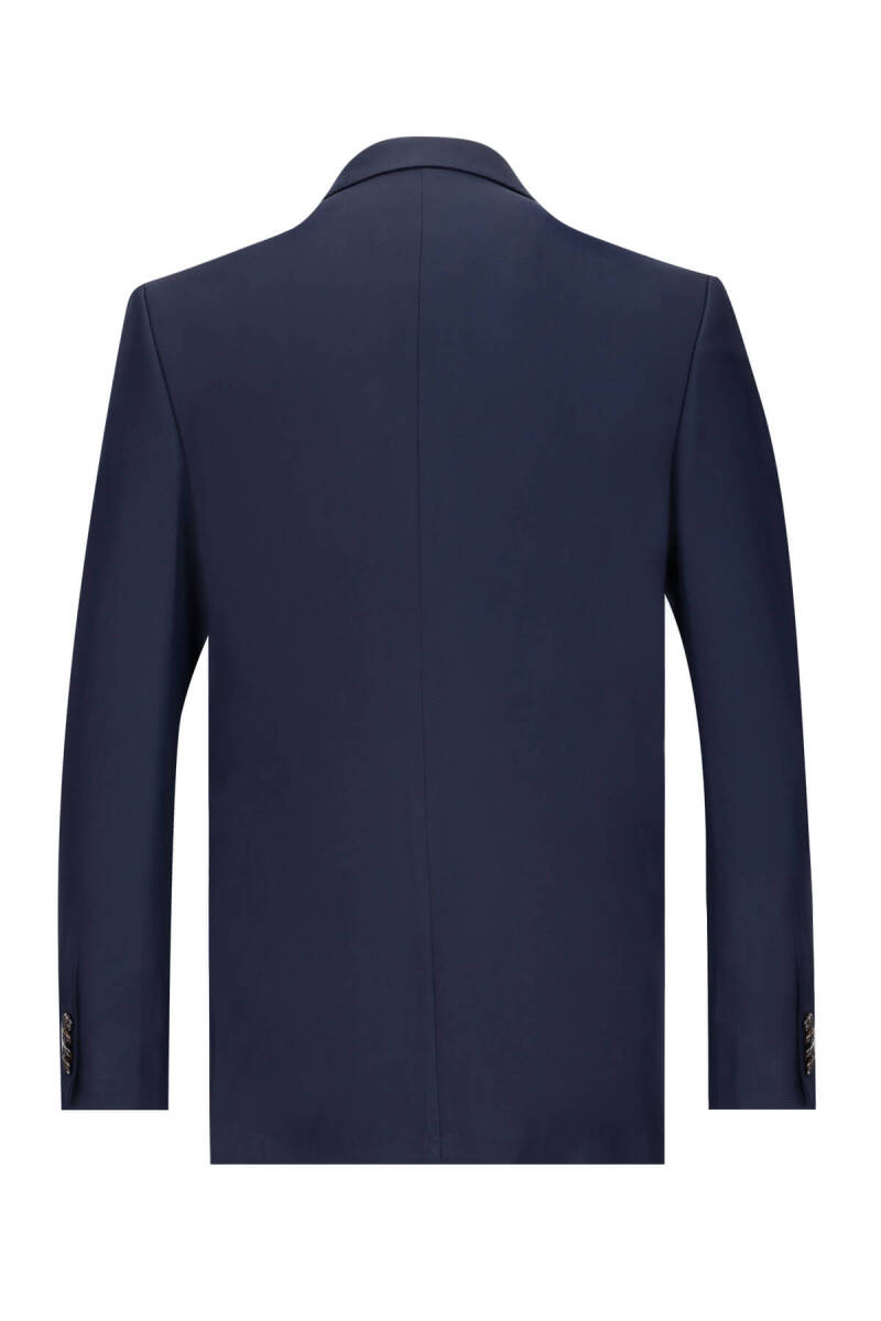 Lacivert Slim Fit Sivri Yaka Klasik Takım Elbise - Saykı (1)