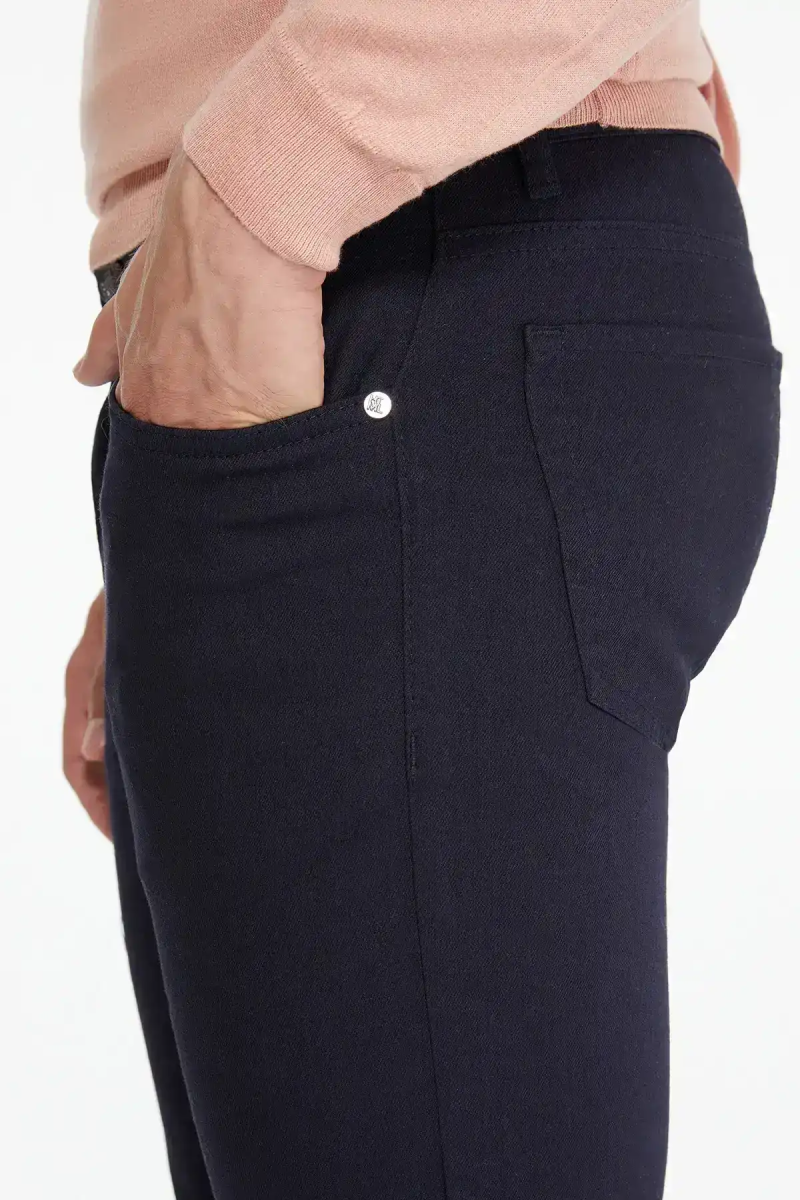 Lacivert Slim Fit Pamuklu 5 Cep Kot Pantolon - HTML (1)