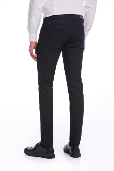 Lacivert Slim Fit Pamuklu 5 Cep Kanvas Pantolon - 5