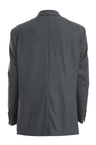 Lacivert Regular Fit Desenli Mono Yaka 4 Drop Klasik Takım Elbise - 11