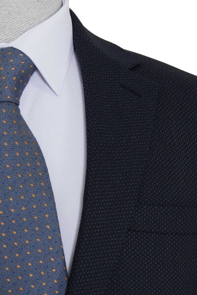 Lacivert Yelekli Slim Fit Takım Elbise - 3