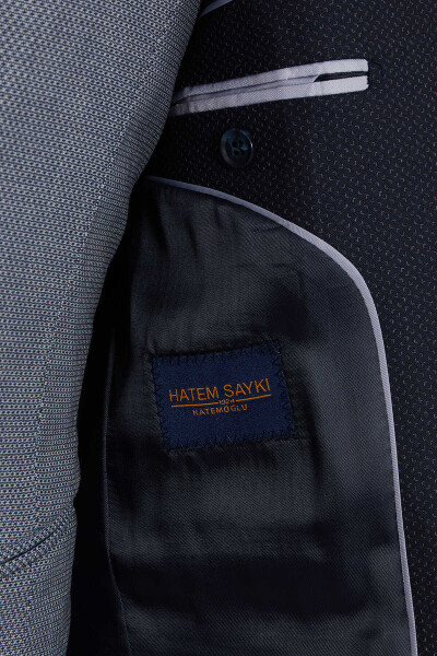 Lacivert Yelekli Slim Fit Takım Elbise - 4