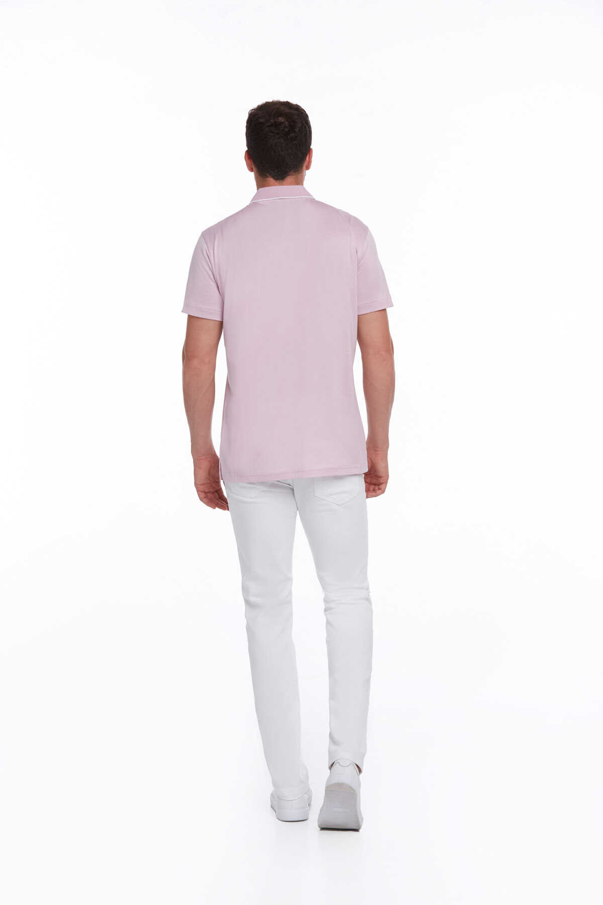 Lila Regular Fit Merserize Polo Yaka %100 Pamuk Tişört - 5