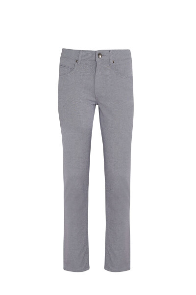 Gri Regular Fit Pamuklu 5 Cep Kanvas Pantolon - 3