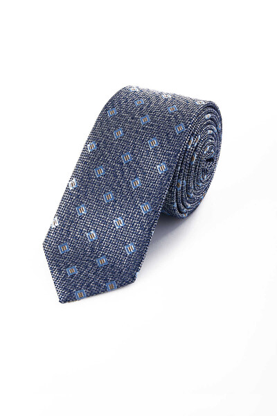 Mavi Desenli Kravat - 1