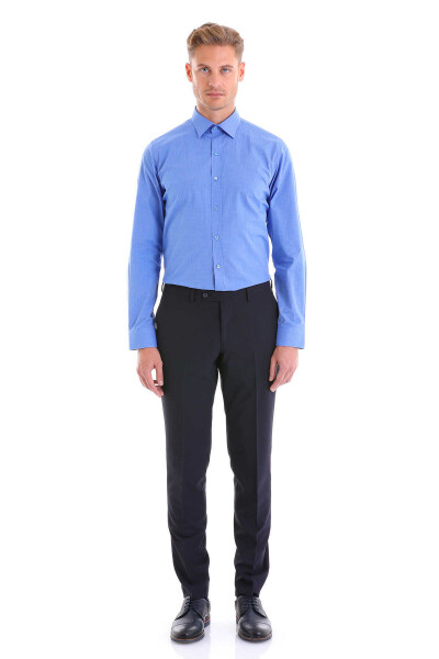 Mavi Comfort Fit Desenli 100% Pamuk Slim Yaka Uzun Kollu Casual Gömlek - 8