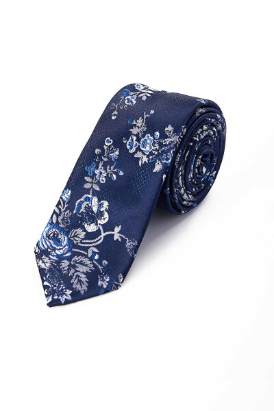 Mavi Desenli Kravat - 1