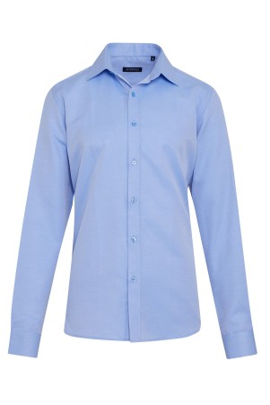 Mavi Klasik Fit Uzun Kol Pamuklu Desenli Klasik Gömlek - 2