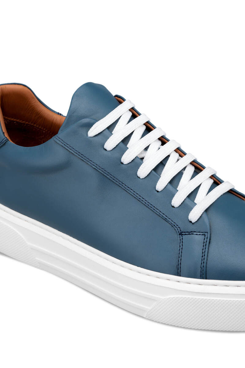 Mavi Bağcıklı %100 Hakiki Deri Casual Ayakkabı - HTML (1)