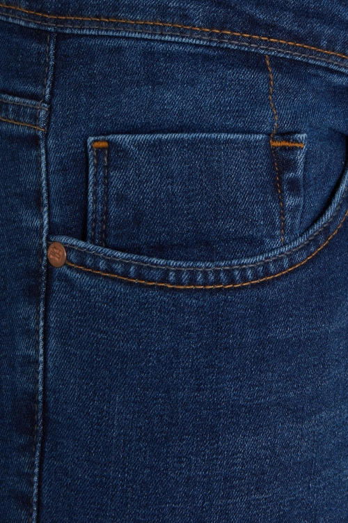 Mavi Slim Fit Düz Pamuklu 5 Cep Kot Pantolon - Thumbnail (2)