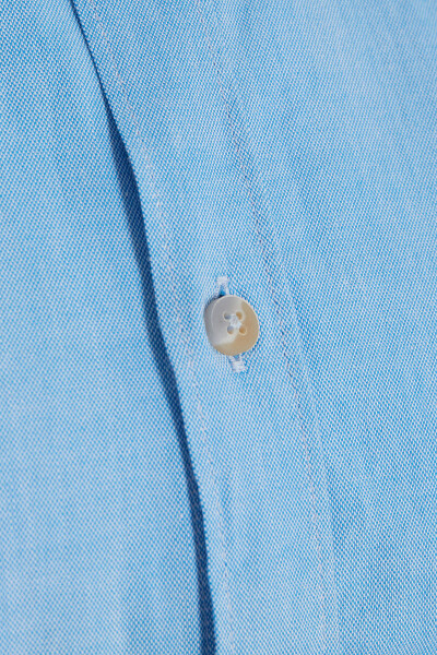 Mavi Slim Fit Uzun Kol Gömlek - 3